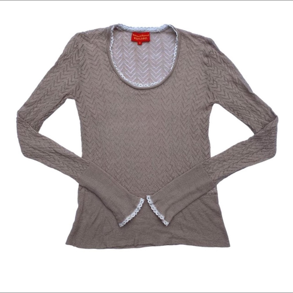 Vivienne Westwood Red Label Pointelle knite mauve Sweater (size small)
